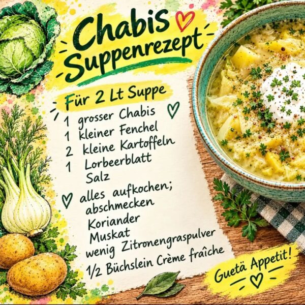 🥬 Chabis-Suppe – warm, einfach und voller guter Zutaten 💚 Ein herzliches Dankeschön an E.…